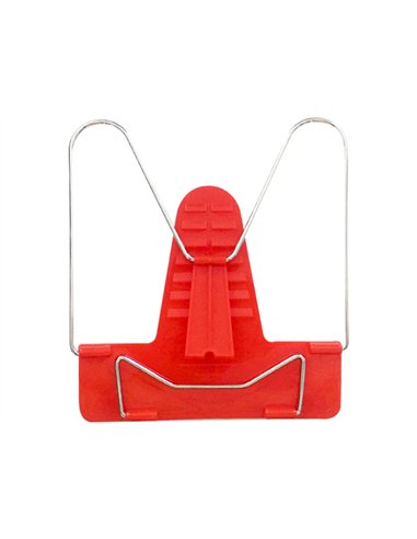 Repose-livre liderpapel base en plastque angle ajustable support arriere dim. 190x215mm couleur rouge.