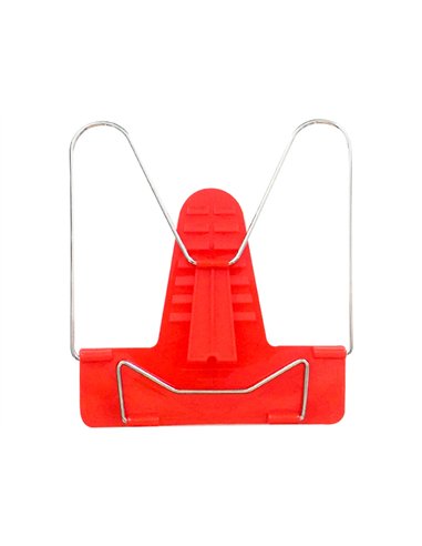 Repose-livre liderpapel base en plastque angle ajustable support arriere dim. 190x215mm couleur rouge.
