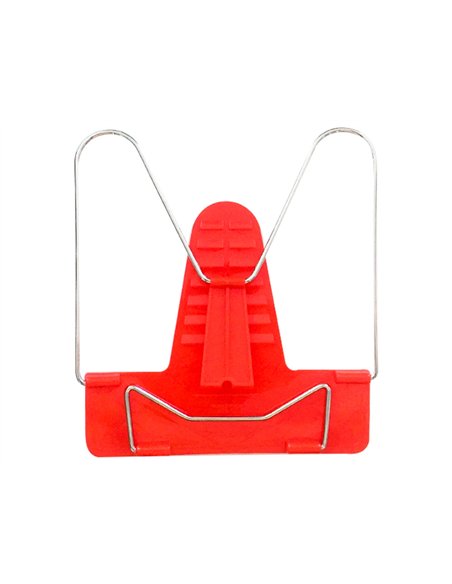 Repose-livre liderpapel base en plastque angle ajustable support arriere dim. 190x215mm couleur rouge.