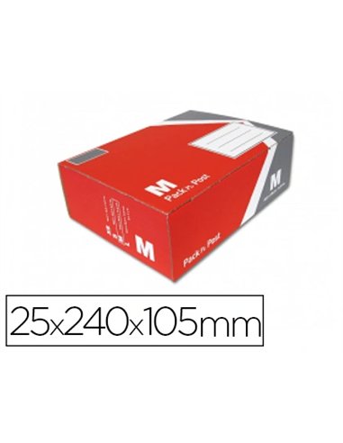 Boîte expédition postale gpv pack'n post 325x240x105mm taille m emplacement précasé livrée plat.