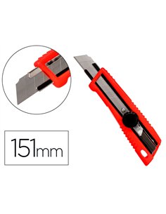 Cutter large xd-190 q-connect plastique abs lame interchangeable acier carbone 18mm avec guide lame blocage par molette.