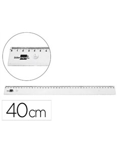 Regle liderpapel plastique incassable transparent 40 cm.