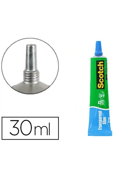 Colle transparente scotch papier carton tissus photos lavable sans solvant tube 30ml.