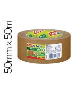 Ruban adhésif tesa emballage papier kraft écologique 50x50mm.