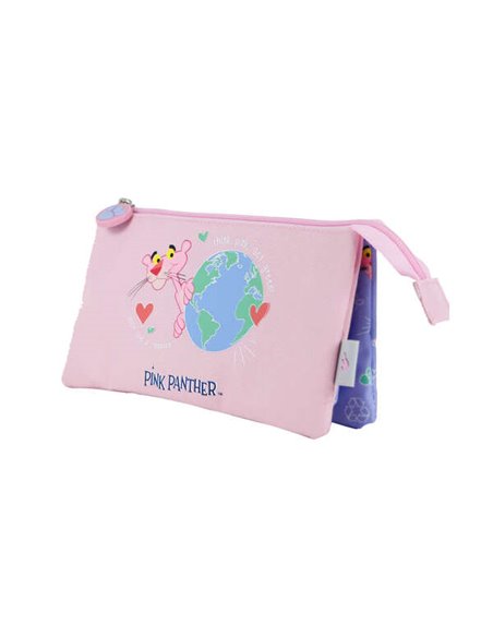 Trousse à crayons triple compartiment Dohe - Fabriquée en polyester souple et durable - Fermeture à double fermeture éclair - Id