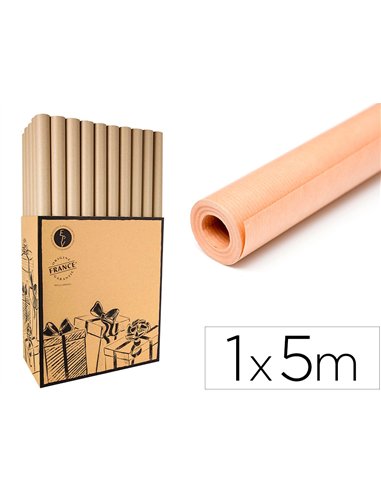 Rouleaux kraft veritable brun 1x5 m recycle 100%.