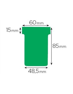 Fiche planning nobo indice 2 15x60x85x48.5mm coloris vert étui 100 unités.