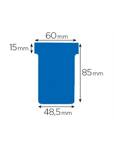 Fiche planning nobo indice 2 15x60x85x48.5mm coloris bleu étui 100 unités.