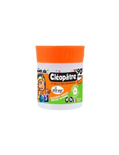 Pot de colle blanche cleopatre en pate de 35gr a l'odeur d'amande avec spatule.