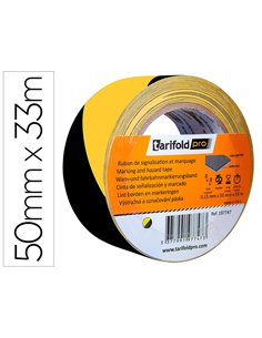 Ruban adh.Secu 50mmx33m nr/jau.