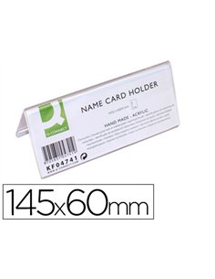 Chevalet q-connect porte-noms méthacrylate idéal système identification 145x60mm.