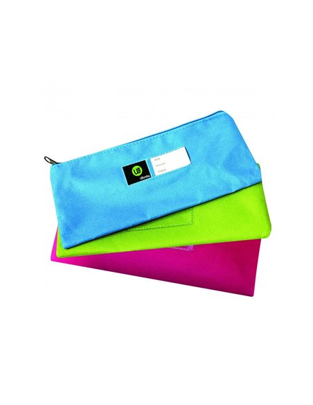Trousse plate wonday polyester 1 compartiment coloris assortis.
