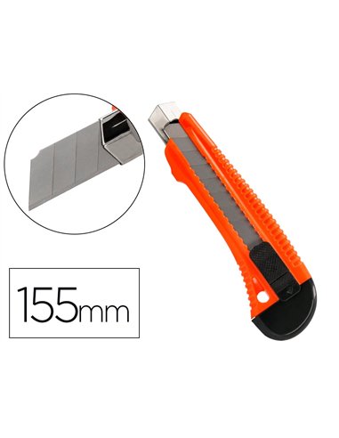 Cutter xd-38 q-connect large en plastique lame 18mm retractable interchangeable precoupee special emballage carton.