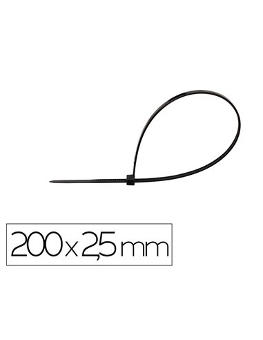 Scelle q-connect 200x2,5mm coloris noir sachet 100 unites.