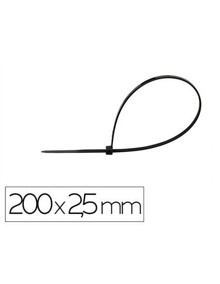 Scelle q-connect 200x2,5mm coloris noir sachet 100 unites.