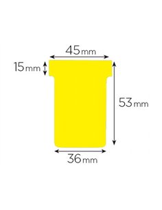 Fiche t planning nobo indice 1.5 coloris jaune étui 100 unités.