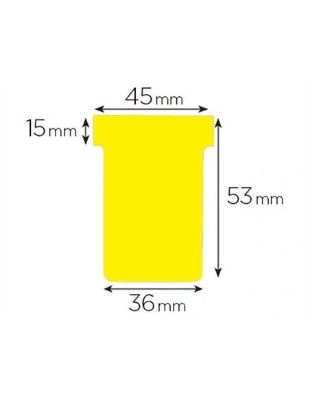 Fiche t planning nobo indice 1.5 coloris jaune étui 100 unités.