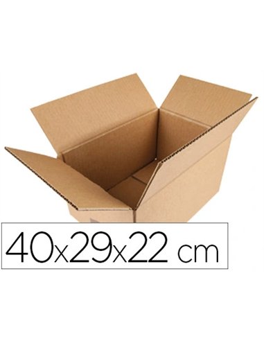 Caisse americaine q-connect carton recycle cannelure 5mm 400x290x220mm.