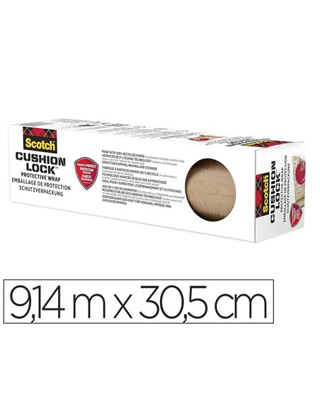 Rouleau scotch emballage protection cushion lock 9,14mx30,5cm.