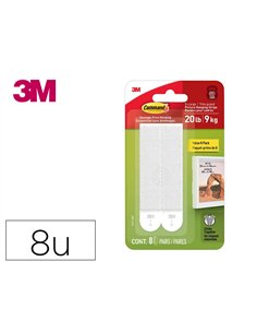 Languette command fixation tableaux encadrement xl coloris blanc blister 8 unites.