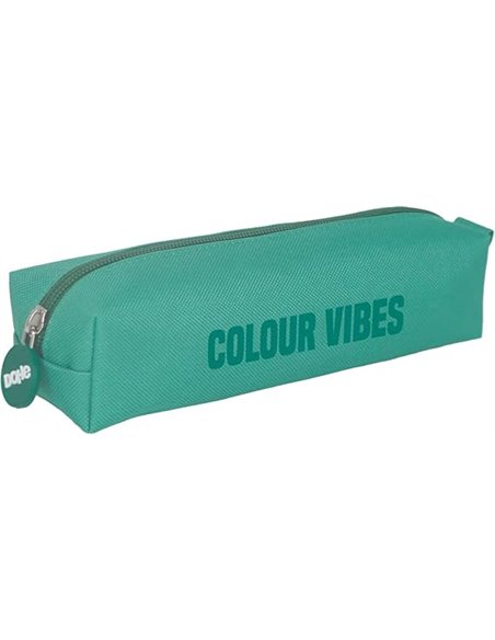 Trousse carrée Dohe Colour Vibes - Fermeture éclair avec tirette en caoutchouc - Vert