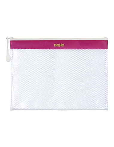 Pochette zippée en PVC Dohe - 32 x 24 mm - Idéale pour documents A4 - Solide et durable