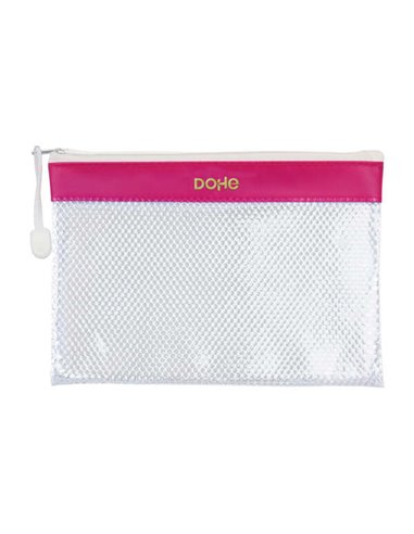 Pochette zippée en PVC Dohe - 24 x 17,5 mm - Résistante à l'eau - Idéale pour les documents A5
