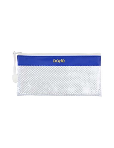 Sac paysager Dohe 22 x 11 cm - En PVC - Résistant à l'eau - Idéal pour les voyages - Fermeture éclair - Bande bleue