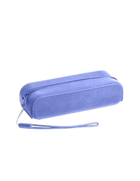 Étui Enri 1 compartiment - En silicone - Poignée - Bleu