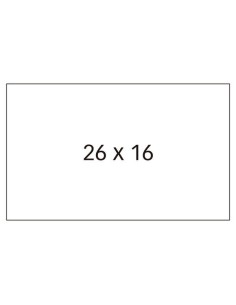 Étiquettes blanches Apli pour étiqueteuses de prix à 2 lignes - Format 26 x 16 mm - Adhésif amovible - Lot de 6 rouleaux - Compa