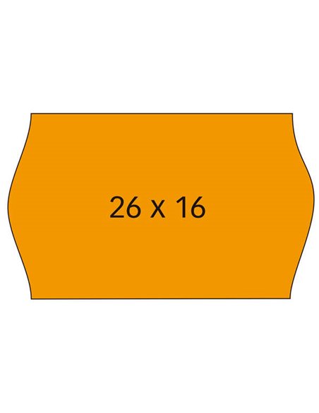 Pack de 6 rouleaux de 1 000 étiquettes par rouleau pour machines de tarification à 2 lignes - Format 26 x 16 mm - Adhésif amovib