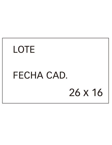 Lot de 6 rouleaux de 1 000 étiquettes blanches amovibles Apli 26 x 16 mm pour étiqueteuses de prix 2 lignes - Pré-imprimées avec