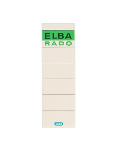Lot de 100 étiquettes adhésives Elba L80 mm - Faciles à coller - Format 80 mm - Couleur beige
