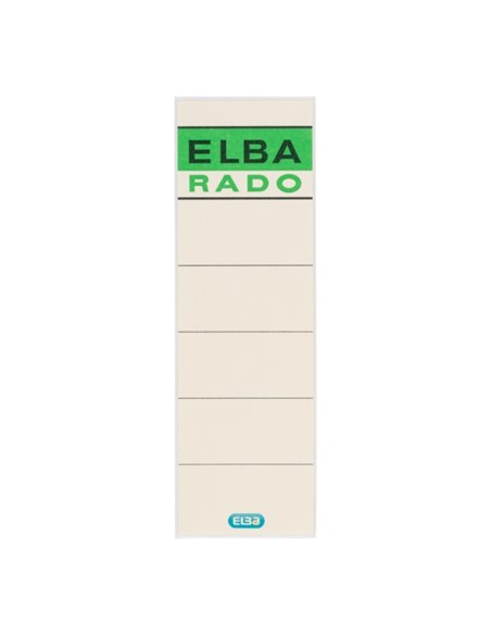 Lot de 100 étiquettes adhésives Elba L80 mm - Faciles à coller - Format 80 mm - Couleur beige