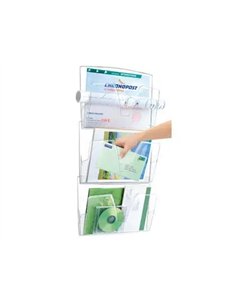 Corbeille murale cep 3 cases polystyrène ouverture préhension en v dimensions case 361x86x270mm cristal.