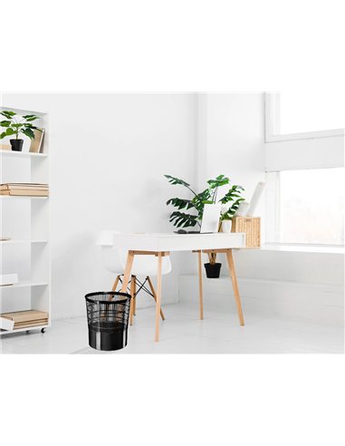 Corbeille à papier cep ajourée polypropylène 16l bonne stabilité hauteur 317mm diamètre 300mm noir.