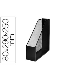 Porte-revues q-connect métal mesh maille métallique 250x79x289mm coloris noir. 2