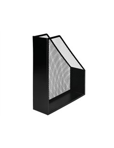 Porte-revues q-connect métal mesh maille métallique 250x79x289mm coloris noir.