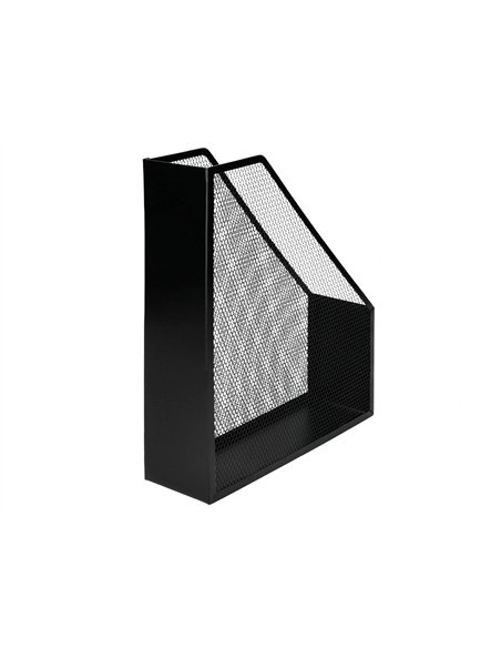 Porte-revues q-connect métal mesh maille métallique 250x79x289mm coloris noir.