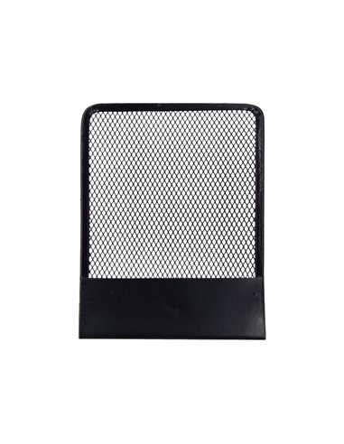 Serre-livres q-connect maille métallique excellent maintient documents jeu de 2 supports 135x152x165mm coloris noir.