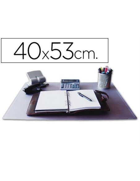 Sous-main q-connect polypropylene anit-eblouissement 40x53 cm coloris transparent.