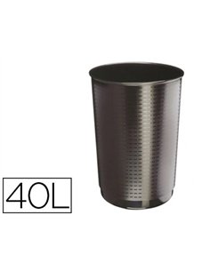 Corbeille à papier cep polypropylène grande capacité 40l idéale pour photocopieuse 380mm diamètre hauteur 495mm noir.