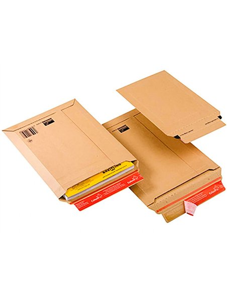 Pochette expedition colompac carton rigide brun bande adhesive 285x370x30mm.