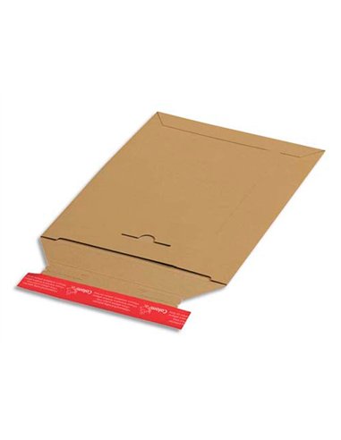 Pochette expedition colompac carton rigide brun bande adhesive 170x245x30mm.