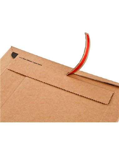 Pochette expedition colompac carton rigide brun bande adhesive 170x245x30mm.
