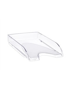 Corbeille à courrier cep happy polystyrène antichoc a4 superposable verticale/escalier 348x257x66mm coloris cristal.