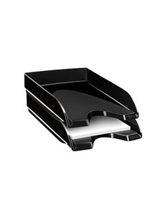 Corbeille à courrier cep happy polystyrène antichoc a4 superposable verticale/escalier 348x257x66mm coloris noir.