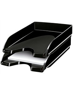 Corbeille à courrier cep happy polystyrène antichoc a4 superposable verticale/escalier 348x257x66mm coloris noir. 2