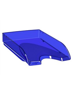 Corbeille à courrier cep happy polystyrène antichoc a4 superposable verticale/escalier 348x257x66mm coloris happy bleu.