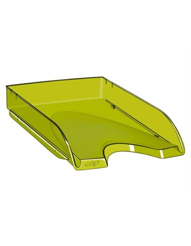 Corbeille à courrier cep happy polystyrène antichoc a4 superposable verticale/escalier 348x257x66mm coloris vert bambou.